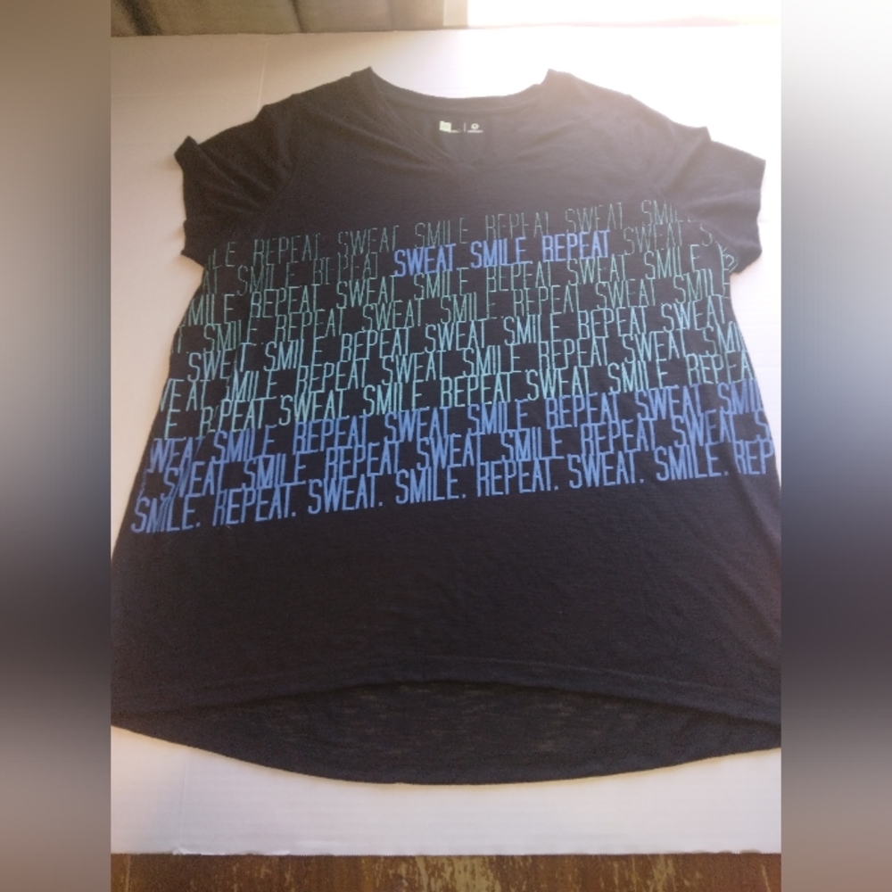 Xersion Workout SWEAT SMILE REPEAT Tshirt